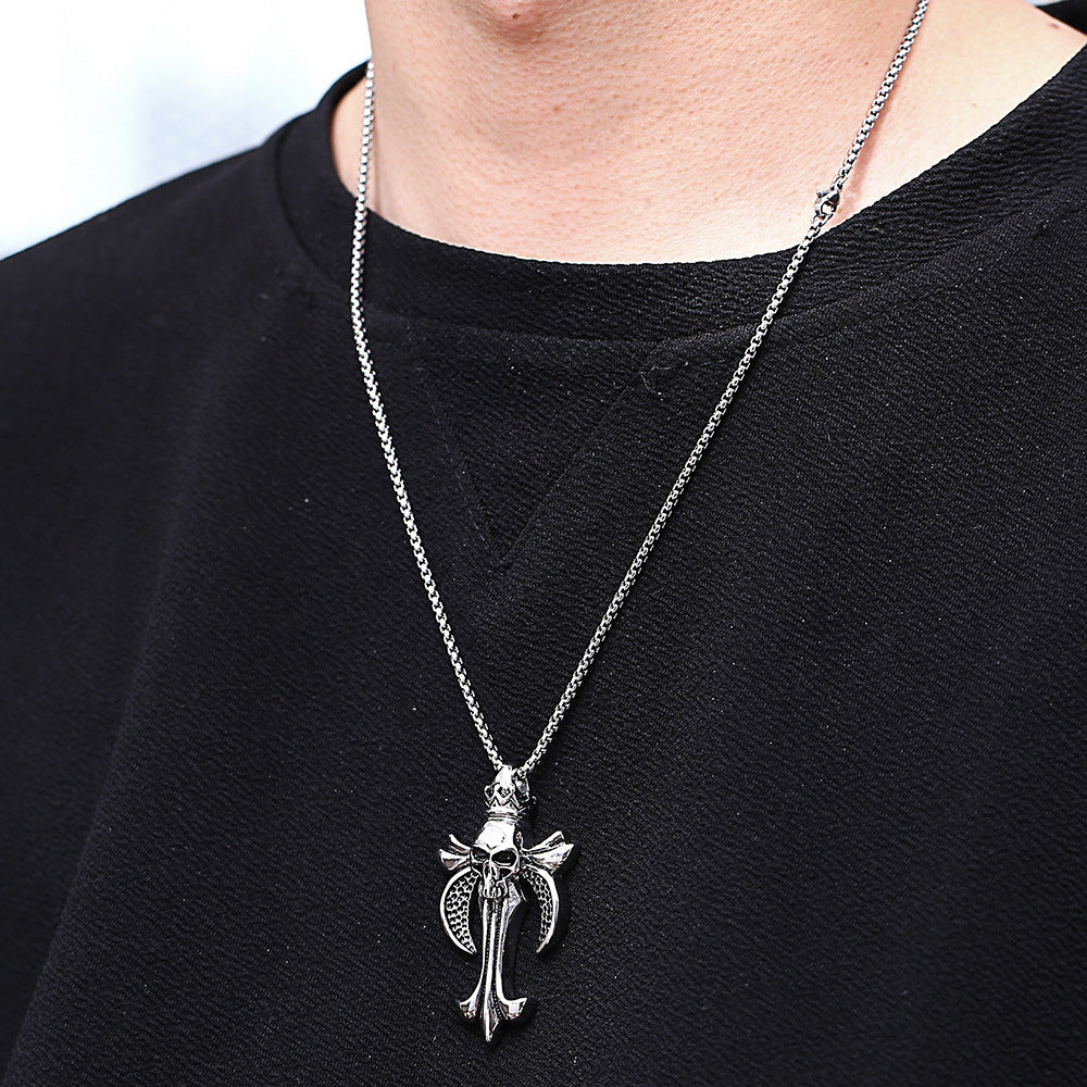 Angel Wings Love Cross Necklace