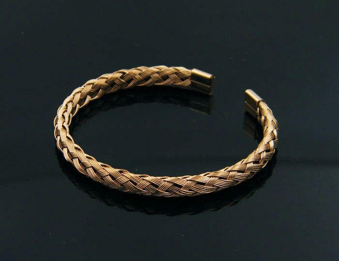 Twisted braided wire bracelet