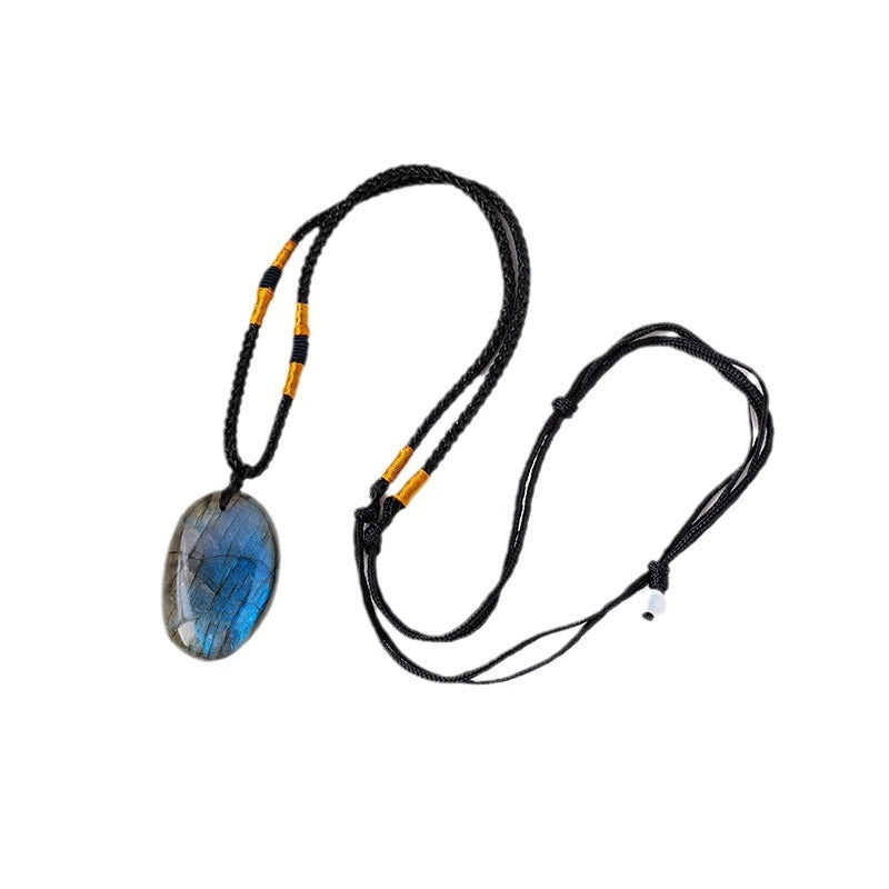 Labradorite Rough Stone Pendant Necklace Pendant