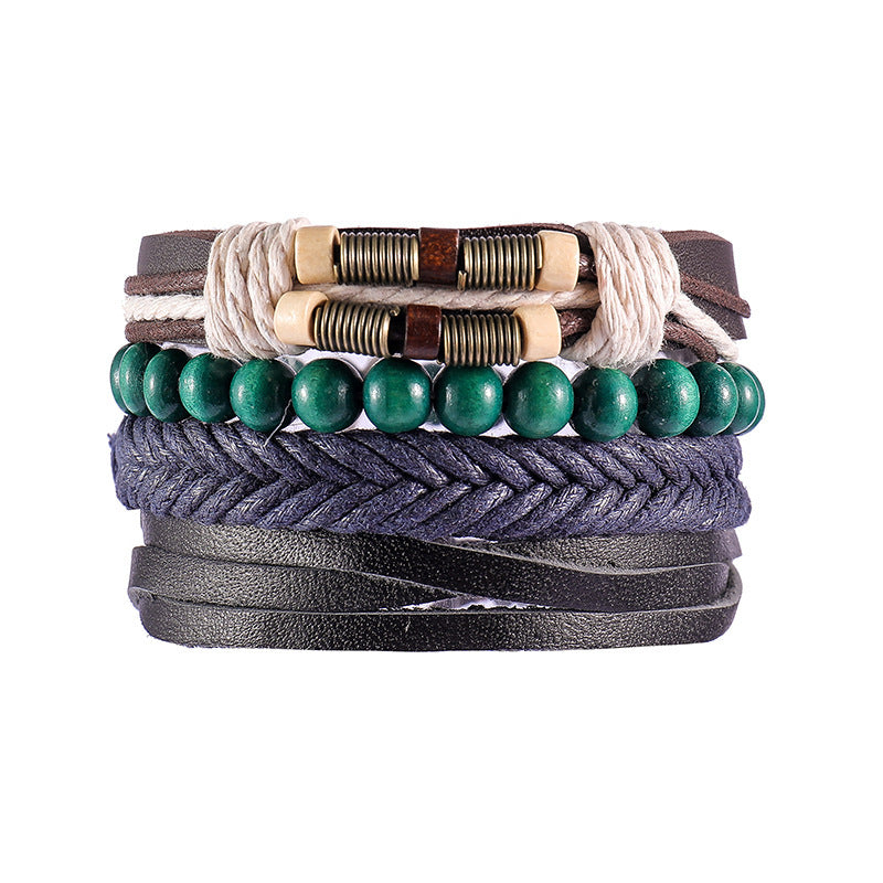 Men's Leather Vintage Braided Bracelet