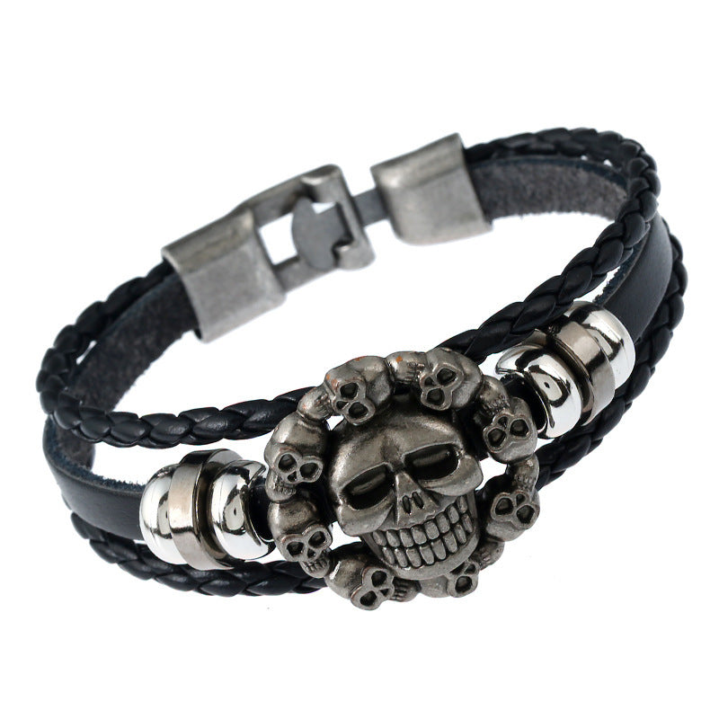 Leather braided bracelet