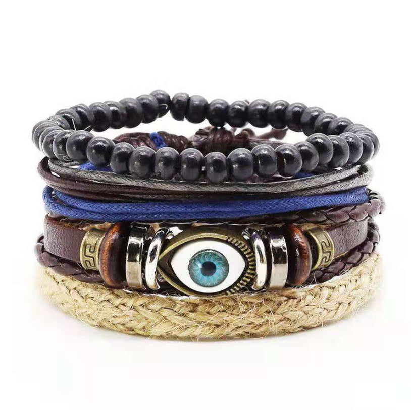 Men's Leather Vintage Braided Bracelet