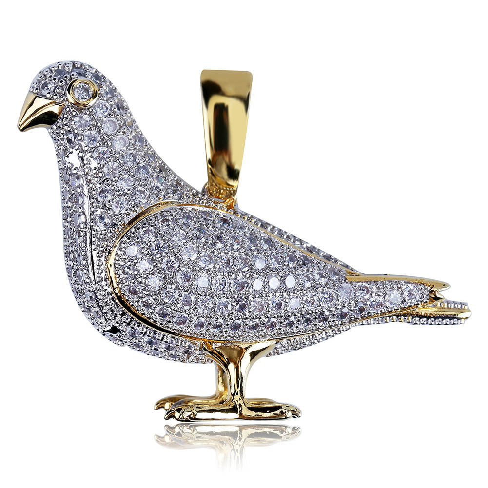 Micro Zirconia Two-color Hipster Animal Necklace