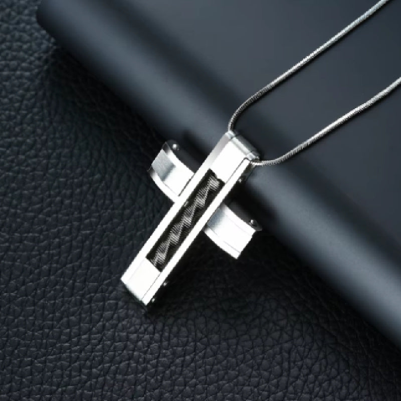 Cross Rivet Men's Titanium Steel Necklace