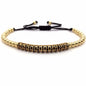 4mm copper bead adjustable braided bracelet