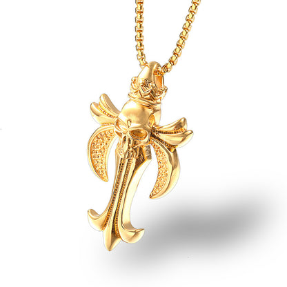 Angel Wings Love Cross Necklace