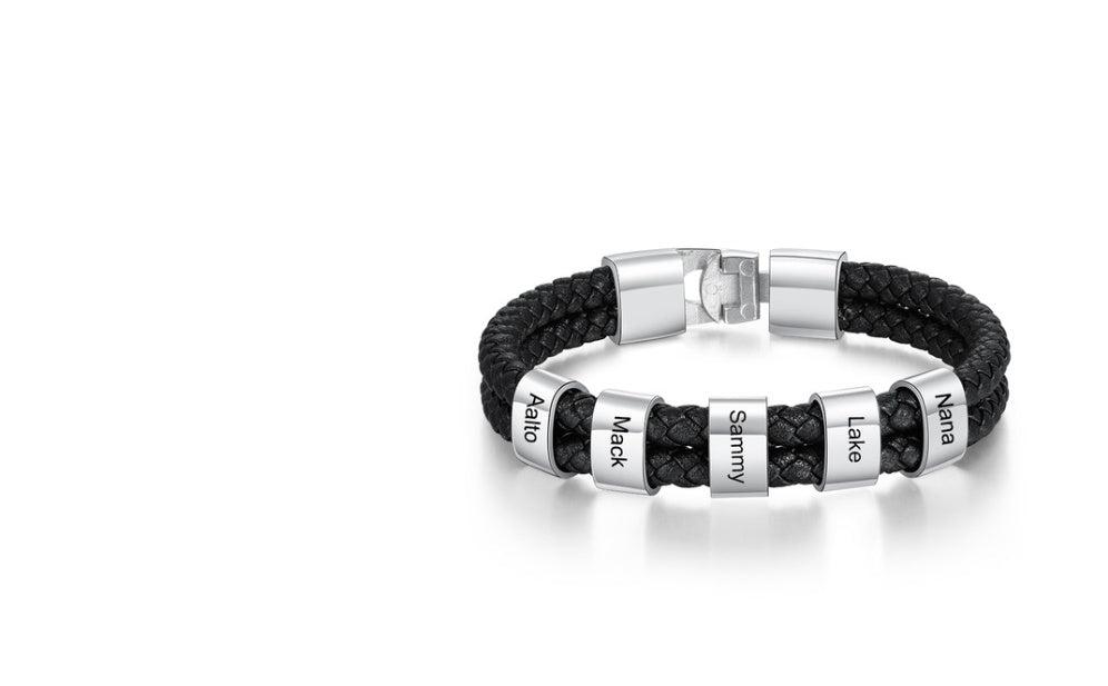 Leather Braided Men's Personality Couple Bracelet