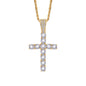 Boutique cross pendant Zircon 4mm Necklace