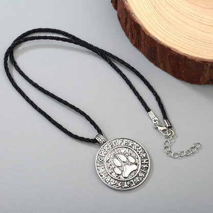 Animal Cat Footprint Dog Footprint Pendant Necklace