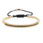 4mm copper bead adjustable braided bracelet
