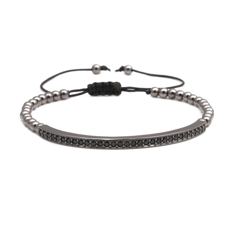 4mm copper bead adjustable braided bracelet