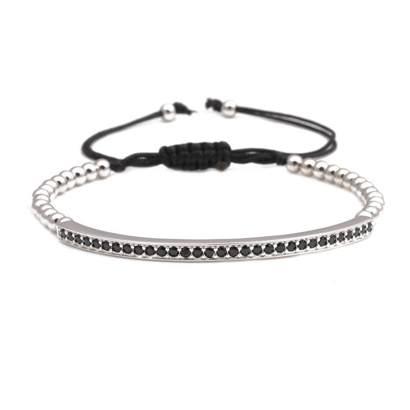 4mm copper bead adjustable braided bracelet