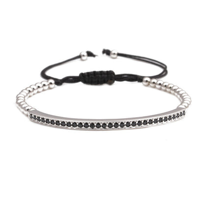 4mm copper bead adjustable braided bracelet