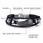 Alloy lucky figure 8 leather bracelet
