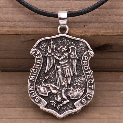Holy Angel Pendant Vintage Amulet Religious Necklace