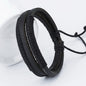 Leather braided bracelet
