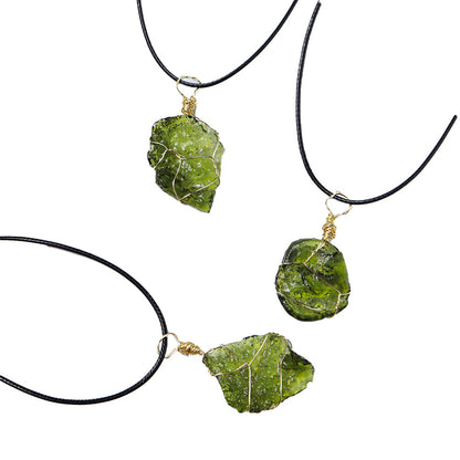 Meteorite Pendant Rough Stone Jewelry Necklace