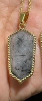 Natural Amethyst Crystal Agate Pendant Rough Stone Gemstone Necklace