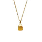 Cut Natural Necklace With Original Stone Pendant