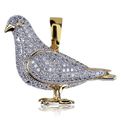 Micro Zirconia Two-color Hipster Animal Necklace