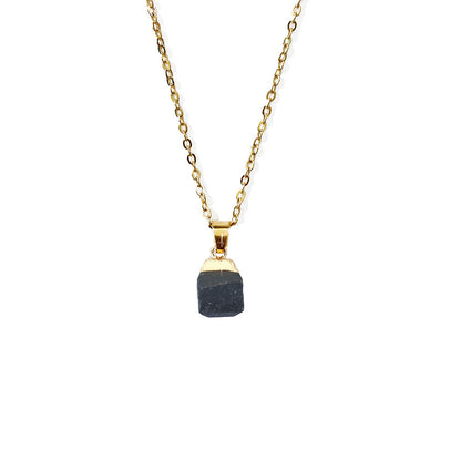 Cut Natural Necklace With Original Stone Pendant