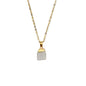Cut Natural Necklace With Original Stone Pendant